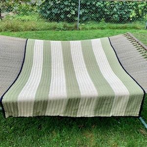 Hand knitted afghan